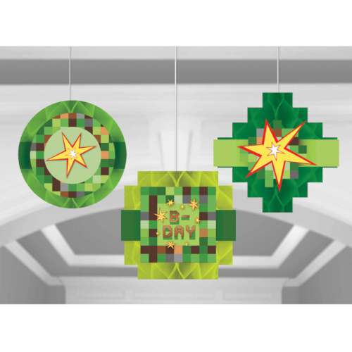 Minecraft Pixalated Hanging Decorations